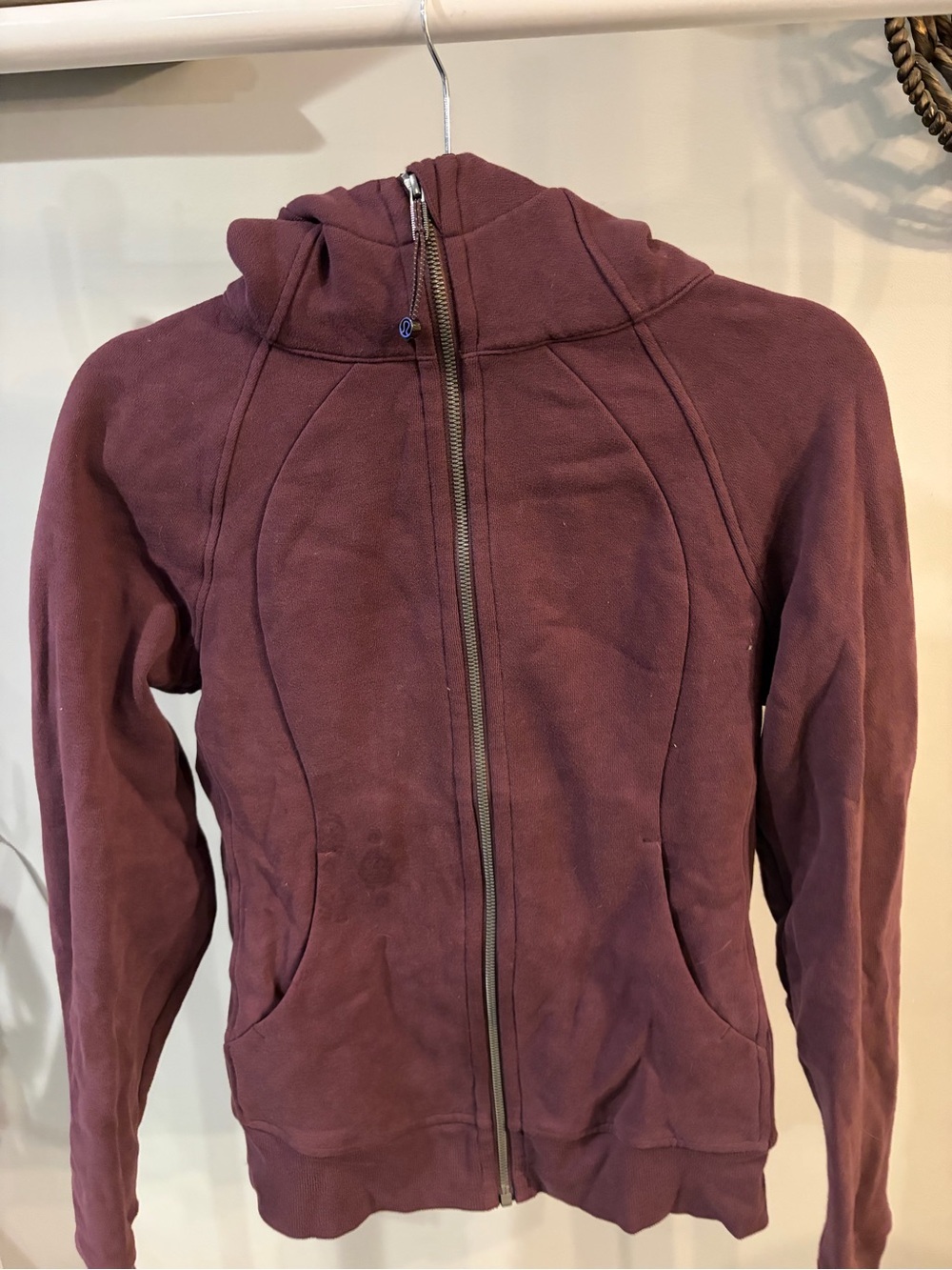 lululemon athletica full zip scuba Plum Hoodie size 6
